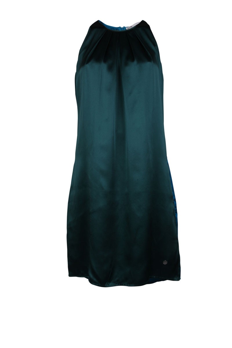 Jurk Two Tone | groen/blauw