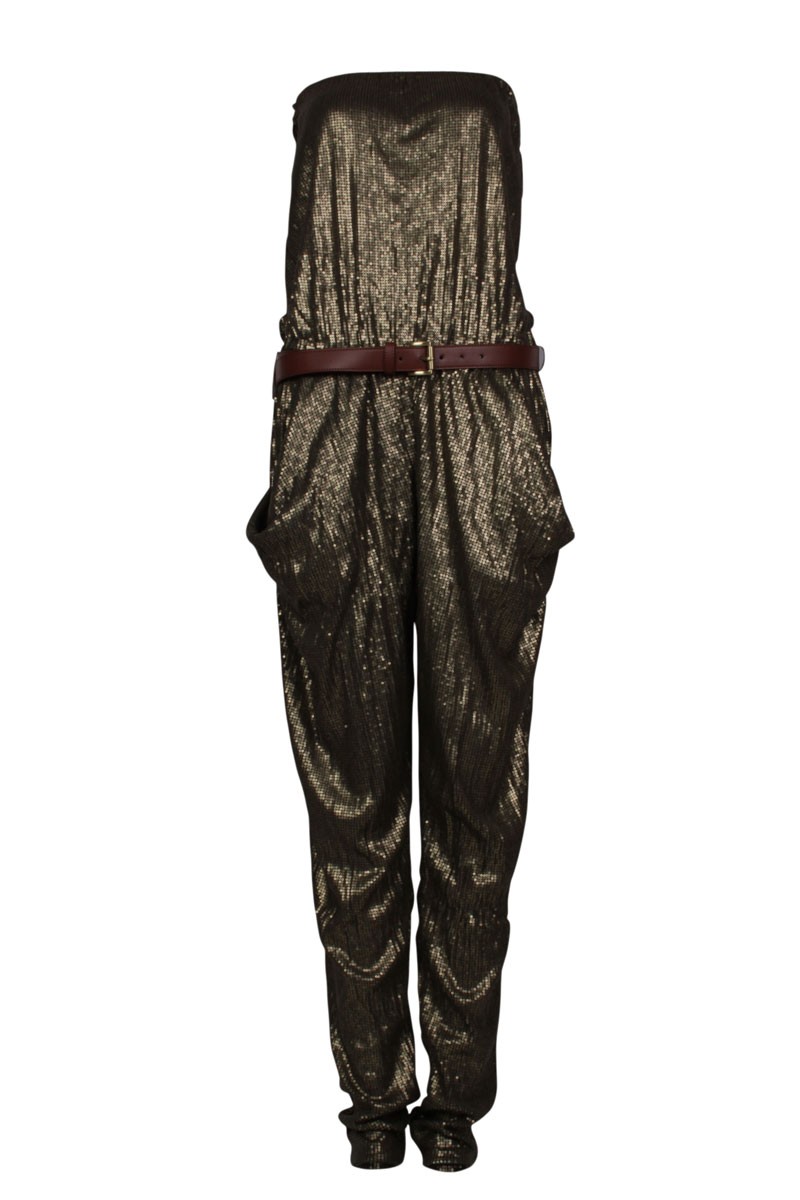 Jumpsuit Sequins | olijfgroen