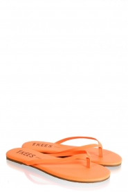  Leather Flip Flops Oranje | neon orange