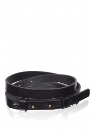 Leather waist belt Dinda | black