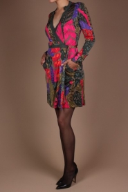 silk wrap dress Lea | multi