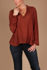 Silk tunic top Ariana | bruin 