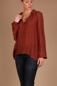  Silk tunic top Ariana | bruin 
