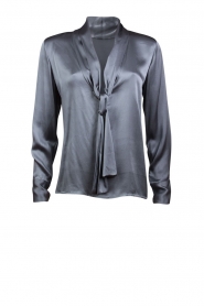  Silk blouse Boxy | grey