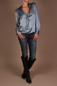  Silk blouse Boxy | grey