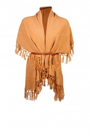  Wool poncho Sleeves | mustard