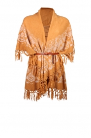  Wool poncho Sleeves | mustard