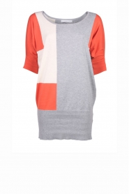  Tunic dress Paola | grey/orange/white