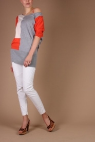  Tunic dress Paola | grey/orange/white