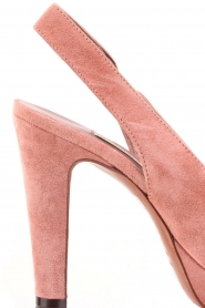 Suede Peeptoe | Pink