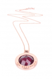  Necklace with gemstone | rose/ruby