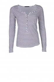  Striped Top long| blue/natural