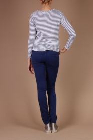  Striped Top long| blue/natural