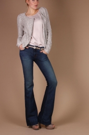  Cardigan diagonal zipper | grey