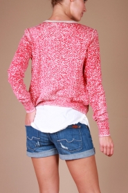  Cardigan Print | rood