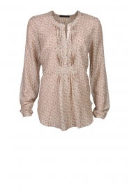  Blouse blue rose | beige