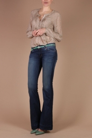  Blouse blue rose | beige
