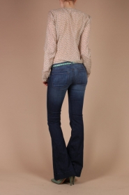  Blouse blue rose | beige