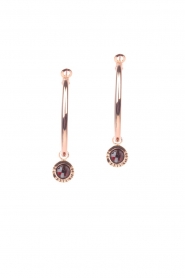  Earrings Creoles | ruby/rose