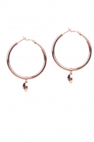  Earrings Creoles | ruby/rose