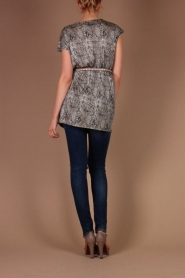  Silk Tunic dress Fay| cream/black