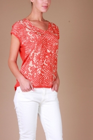  Silk top Untamed | spicy orange