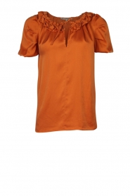  Silk Top Scollo Rouge | Arancio