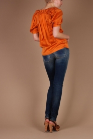  Silk Top Scollo Rouge | Arancio