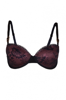 :Lace balconette bra Stella | purple :Lace balconette bra Stella | purple