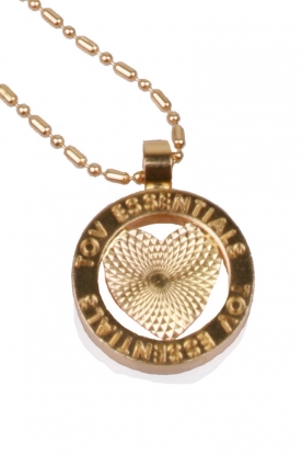 TOV ESSENTIALS |  Necklace Medaillon heart small |light gold