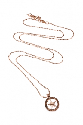 Necklace Medaillon star small | light gold