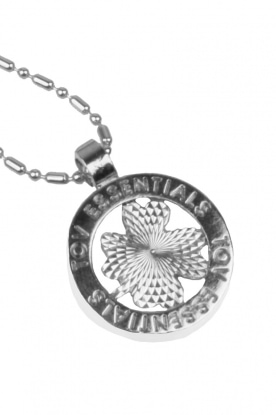 TOV ESSENTIALS |  Necklace Medaillon leaf small | silver
