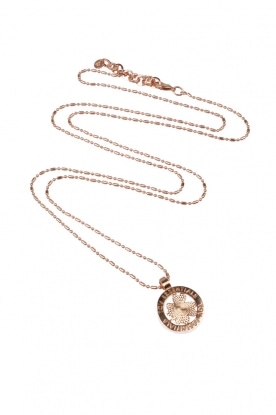 Necklace Medaillon leaf small | ros�