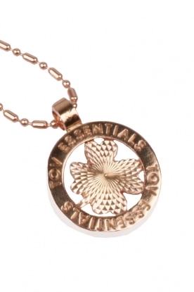 TOV ESSENTIALS |  Necklace Medaillon leaf small | ros�
