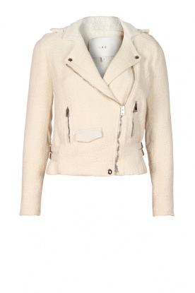 Knitted biker jacket Bradley | ecru