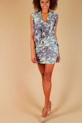 IRO |  Silk tunic dress Swan | army green