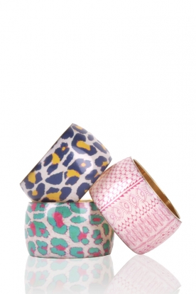 Antik Batik |  Big Bracelet Arly |  yellow/print
