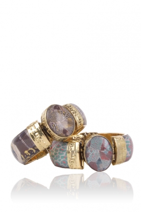 Antik Batik |  Bracelet Arly | green/print