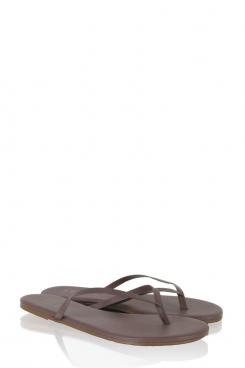 Leather Flip Flops Stone | taupe