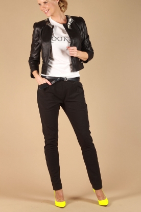 ELISABETTA FRANCHI |  Leather jacket Momo | black