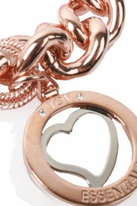 TOV ESSENTIALS |  Bracelet Trinity heart | rose/silver