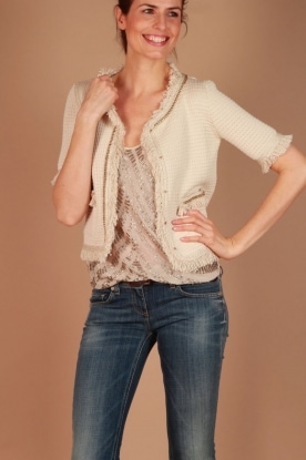 ELISABETTA FRANCHI |  Cardigan Alia| creme