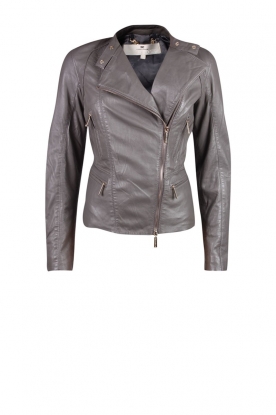 Leather jacket Sila | grey