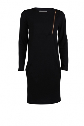 Wollen jurk Zip it | zwart