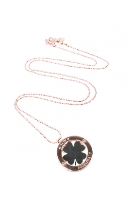 Necklace leaf | rose/silver