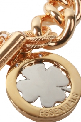 TOV ESSENTIALS |  Bracelet Trinity leaf | gold/silver