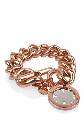 Bracelet Trinity leaf | rose/silver