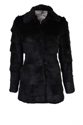 Fur coat Vesper | black