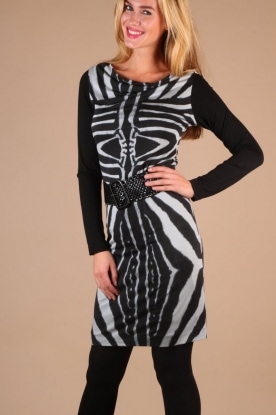 Ana Alcazar |  Dress Isabella | grey/black