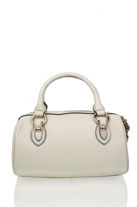 Leather Bowling bag | ivory